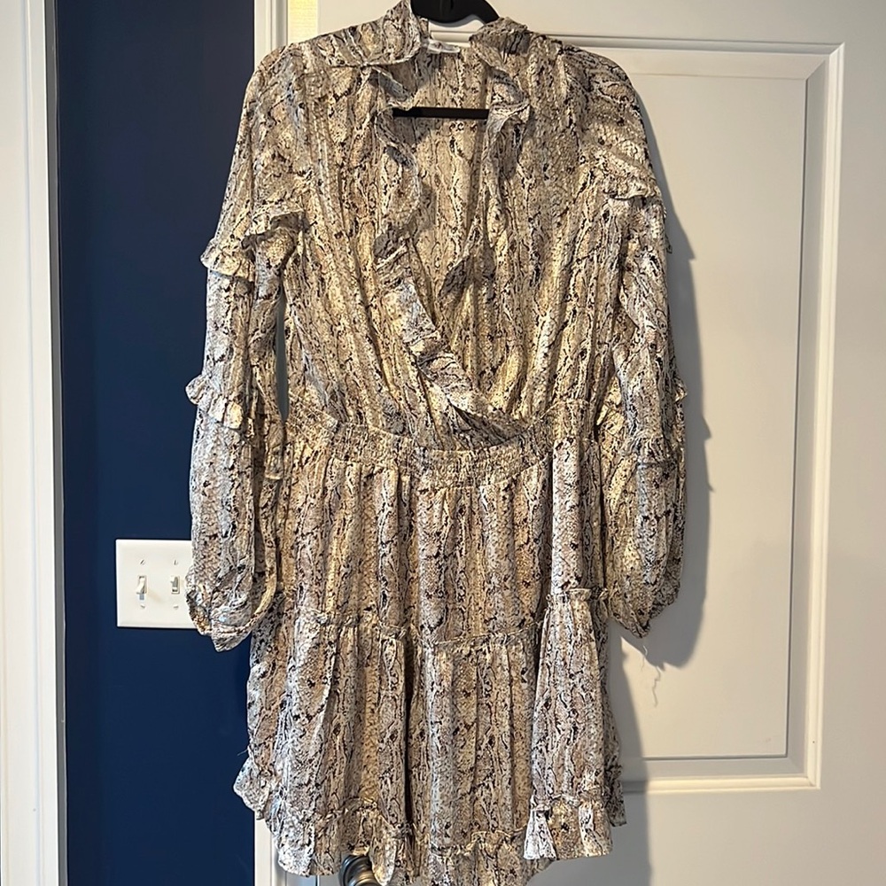 Perfectly Priscilla Snakeskin Print Dress 2X